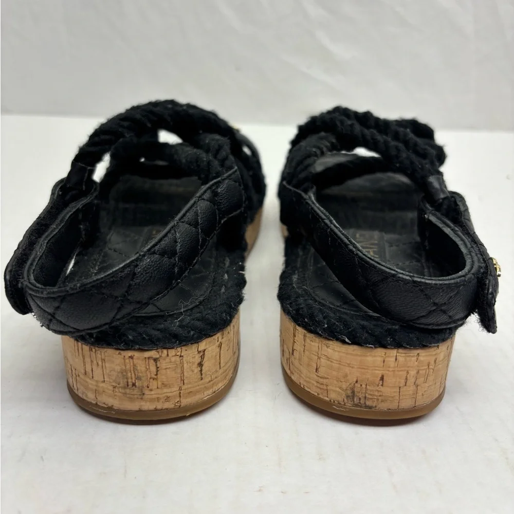 Chanel Quilted sandals SZ 38 - Picture 5 of 7